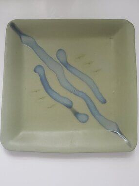 Vintage HILBORN POTTERY Square Jewellery Tray | Catch-all or Tapas Plate | 9.5"